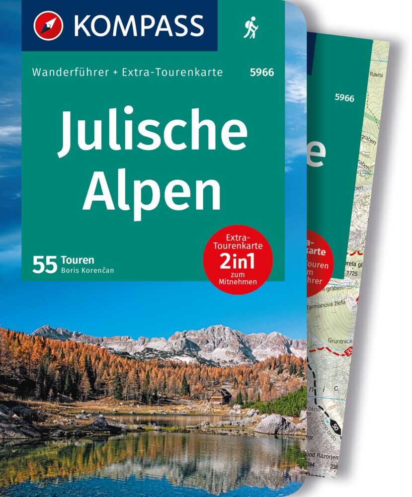 KOMPASS Wanderführer Julische Alpen, 55 Touren mit Extra-Tourenkarte main product photo