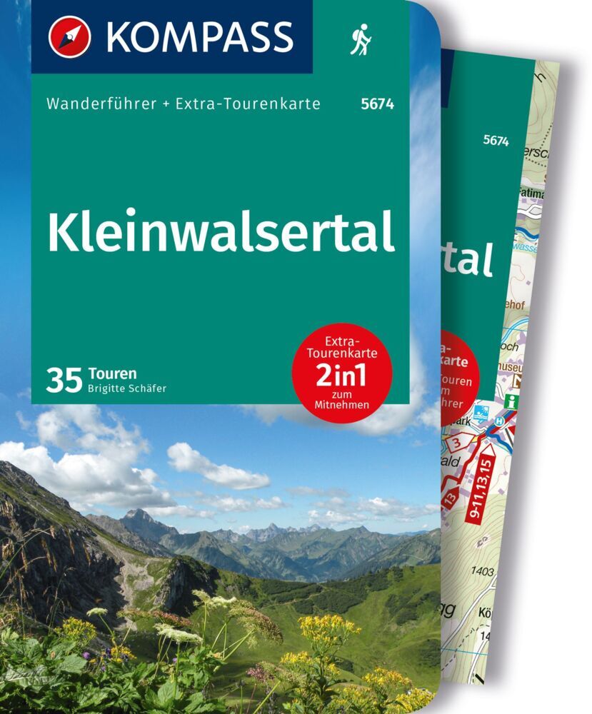 KOMPASS Wanderführer Kleinwalsertal, 35 Touren mit Extra-Tourenkarte main product photo