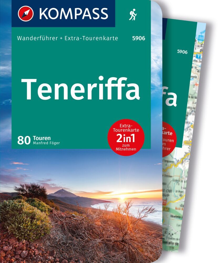 KOMPASS Wanderführer Teneriffa, 80 Touren mit Extra-Tourenkarte main product photo