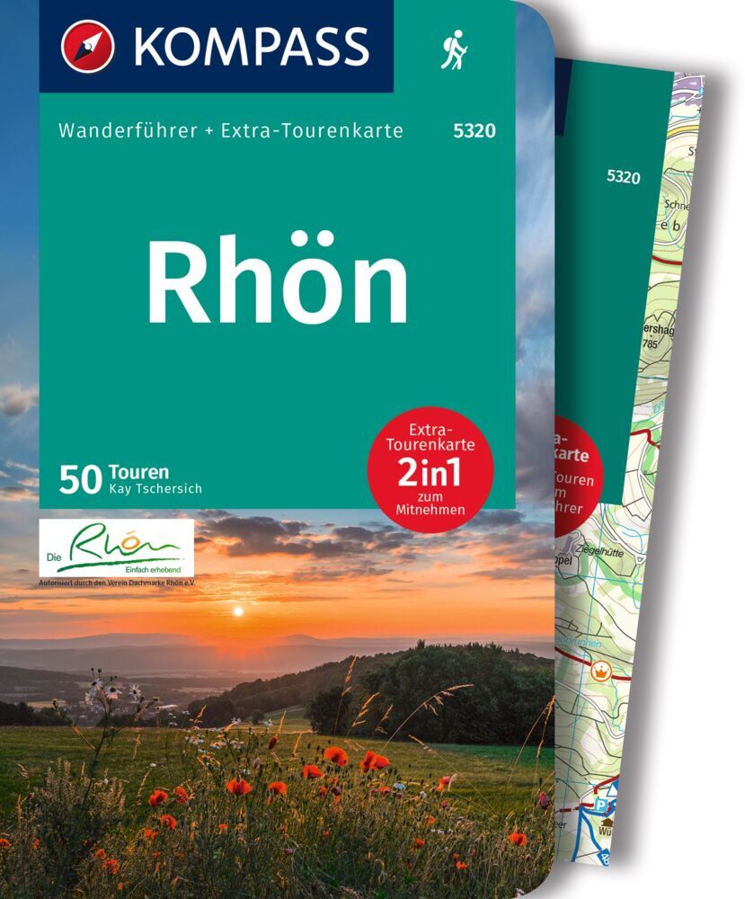 KOMPASS Wanderführer Rhön, 50 Touren mit Extra-Tourenkarte main product photo