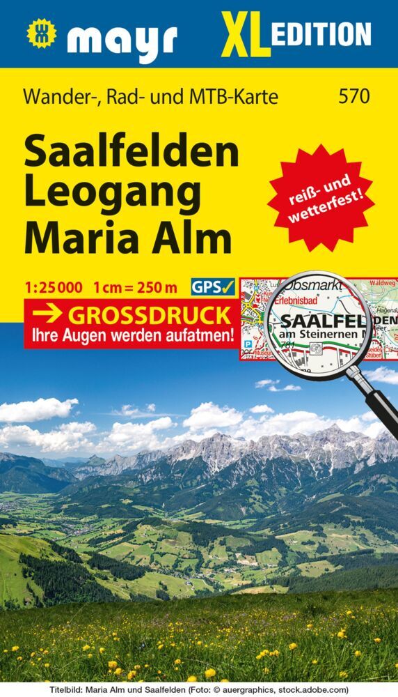 Mayr Wanderkarte Saalfelden - Leogang - Maria Alm XL 1:25.000 main product photo