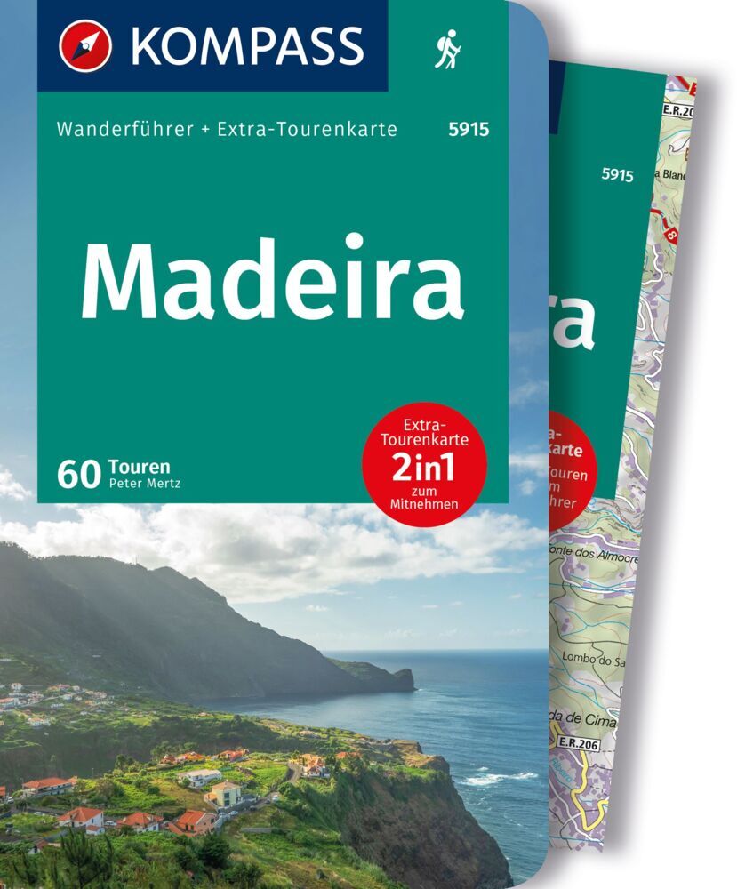 KOMPASS Wanderführer Madeira, 60 Touren mit Extra-Tourenkarte main product photo