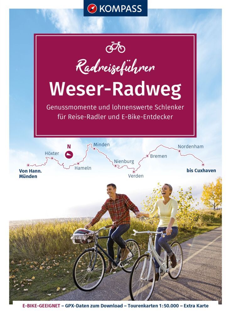 KOMPASS Radreiseführer Weser-Radweg main product photo