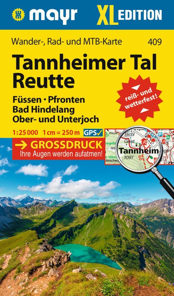 Mayr Wanderkarte Tannheimer Tal, Reutte XL 1:25.000 main product photo