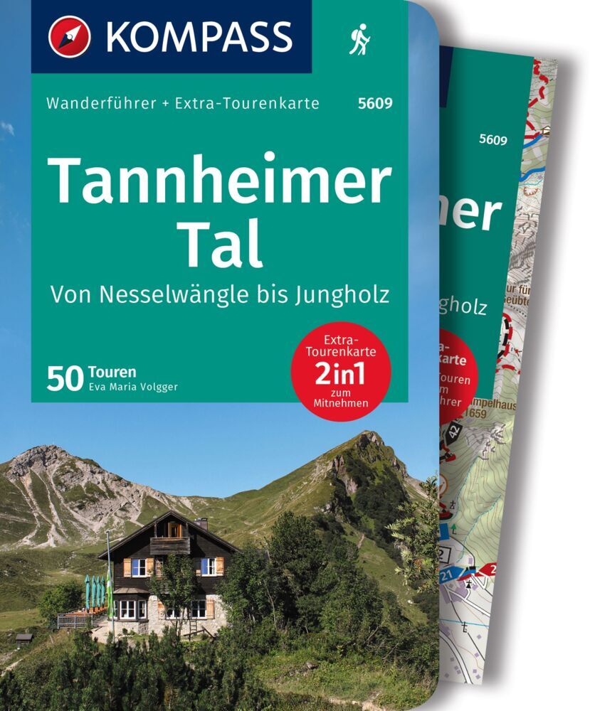 KOMPASS Wanderführer Tannheimer Tal von Nesselwängle bis Jungholz, 50 Touren mit Extra-Tourenkarte main product photo