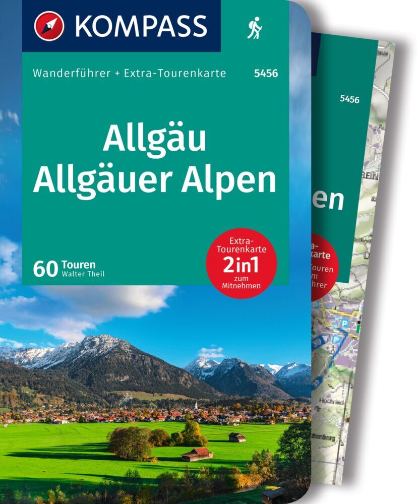 KOMPASS Wanderführer Allgäu, Allgäuer Alpen, 60 Touren mit Extra-Tourenkarte main product photo