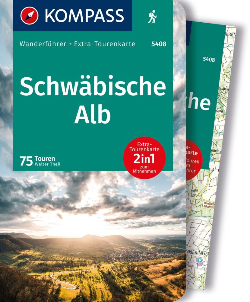 KOMPASS Wanderführer Schwäbische Alb, 75 Touren mit Extra-Tourenkarte main product photo