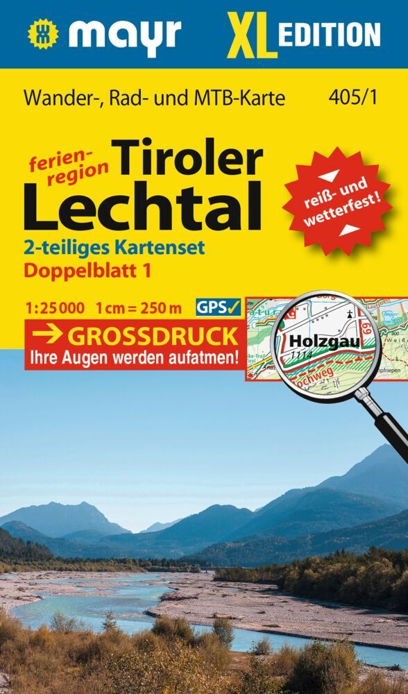 Mayr Wanderkarte Tiroler Lechtal XL (2-Karten-Set) 1:25.000 main product photo