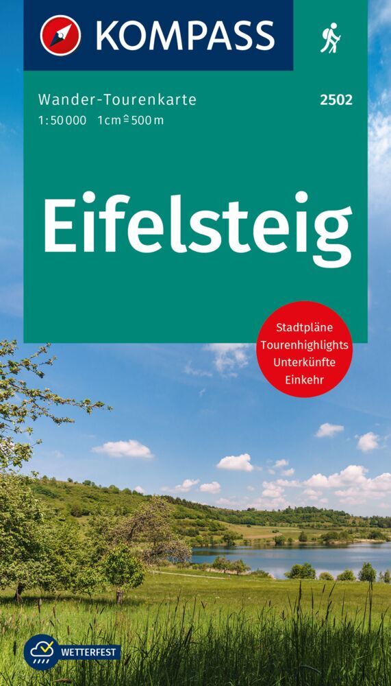 KOMPASS Wander-Tourenkarte Eifelsteig 1:50.000 main product photo