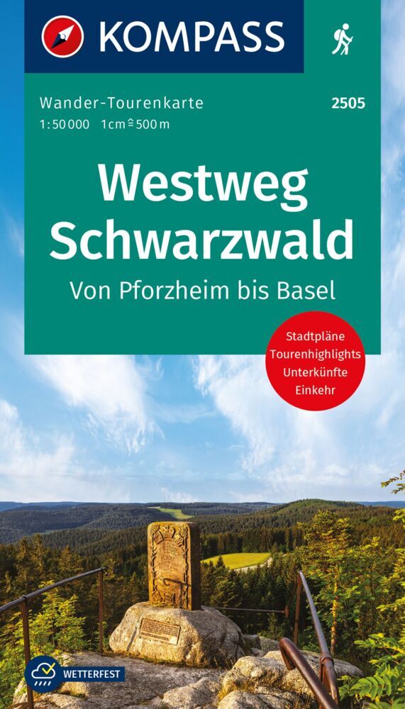 KOMPASS Wander-Tourenkarte Westweg Schwarzwald 1:50.000 main product photo