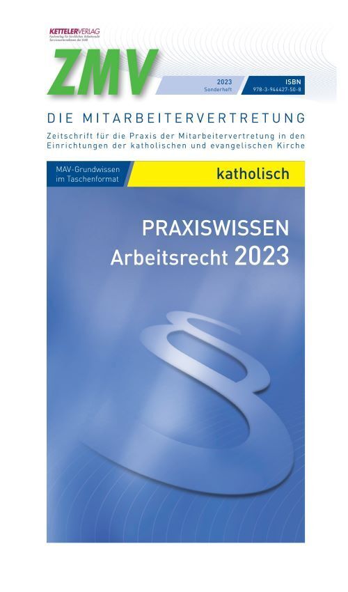 ZMV Praxiswissen Arbeitsrecht 2023 katholisch main product photo