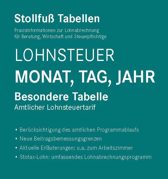 Tabelle, Lohnsteuer 2023 Monat, Tag, Jahr main product photo