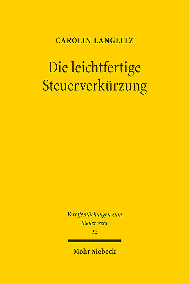 Die leichtfertige Steuerverkürzung main product photo