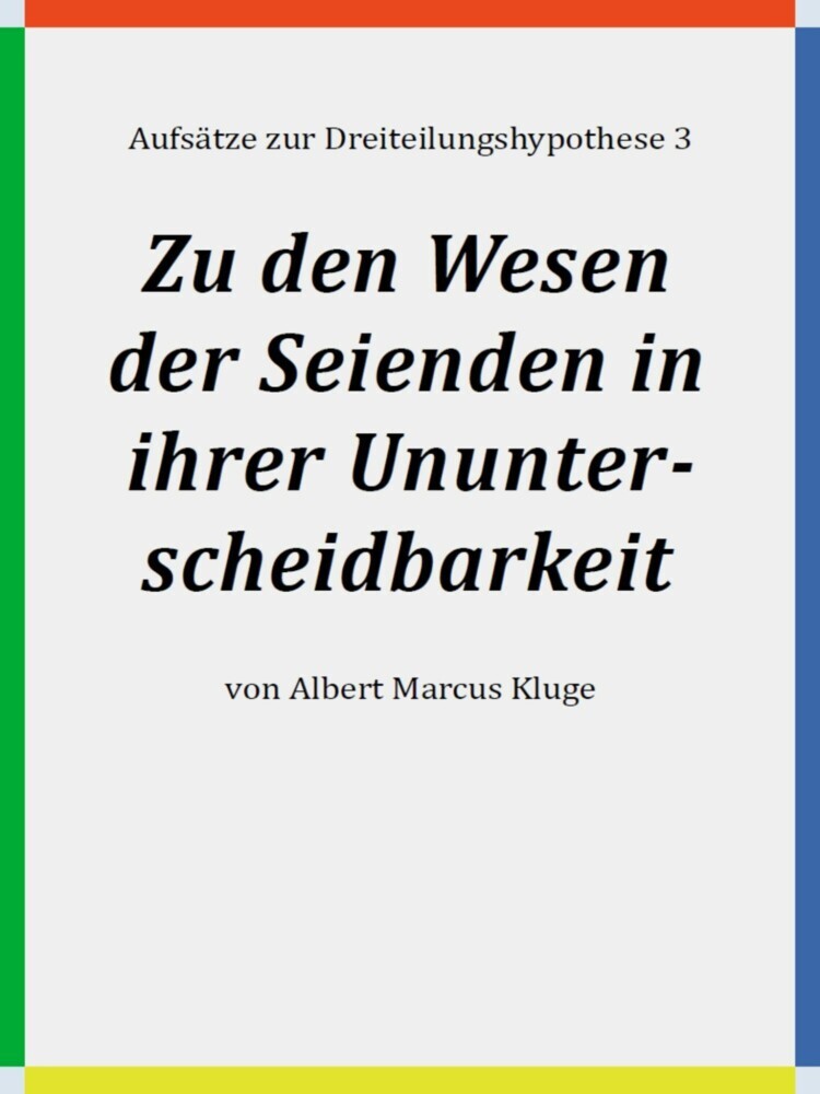 Zu den Wesen der Seienden in ihrer Ununterscheidbarkeit main product photo