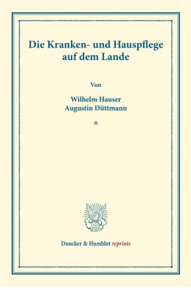 Die Kranken- und Hauspflege auf dem Lande.