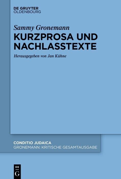 Kurzprosa und Nachlasstexte main product photo