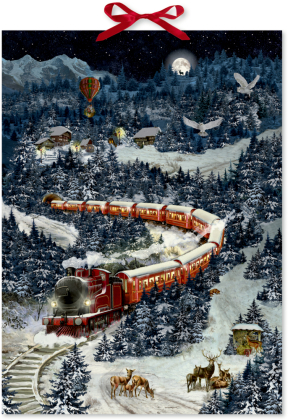 Weihnachtsexpress in Winterlandschaft