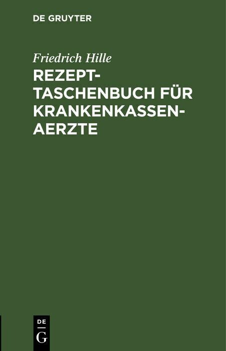 Rezept-Taschenbuch für Krankenkassen-Aerzte main product photo