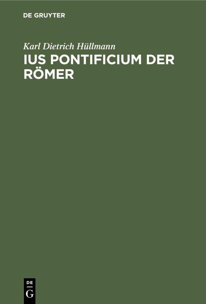 Ius pontificium der Römer main product photo