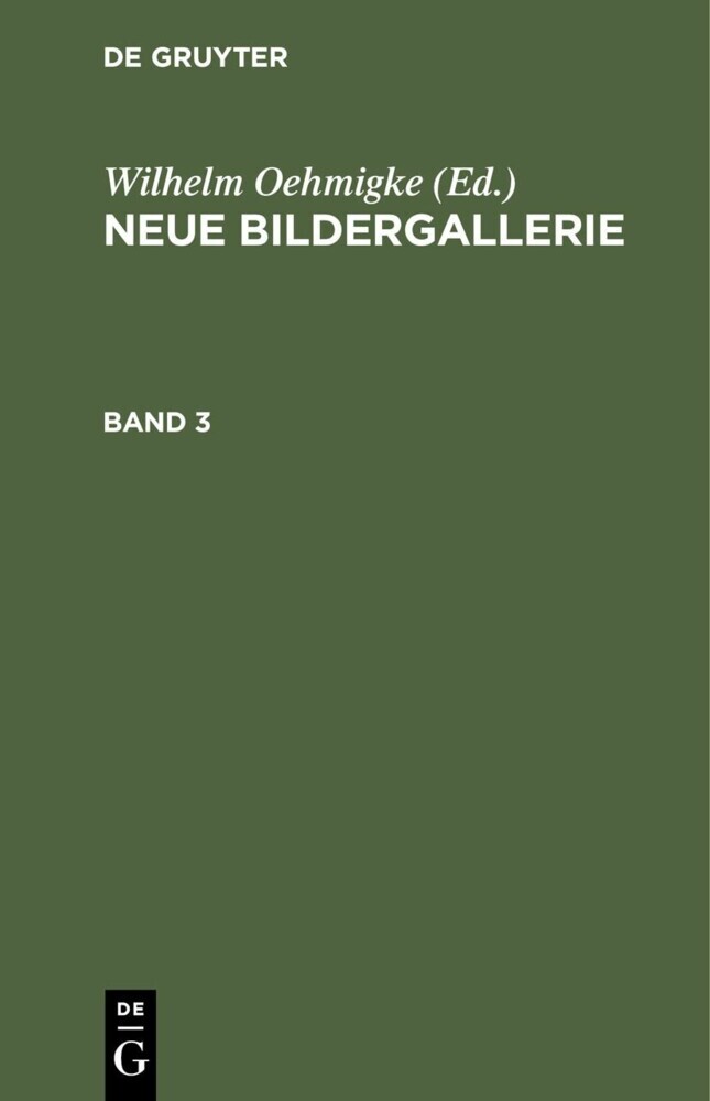 Neue Bildergallerie. Band 3 main product photo