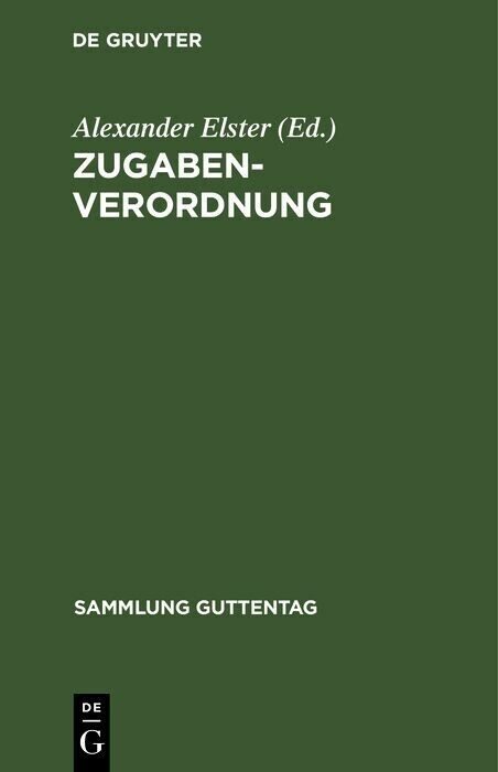 Zugaben-Verordnung main product photo