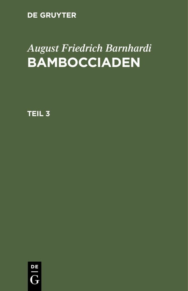 August Friedrich Barnhardi: Bambocciaden. Teil 3 main product photo