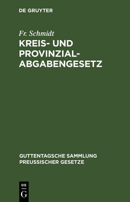 Kreis- und Provinzial-Abgabengesetz main product photo