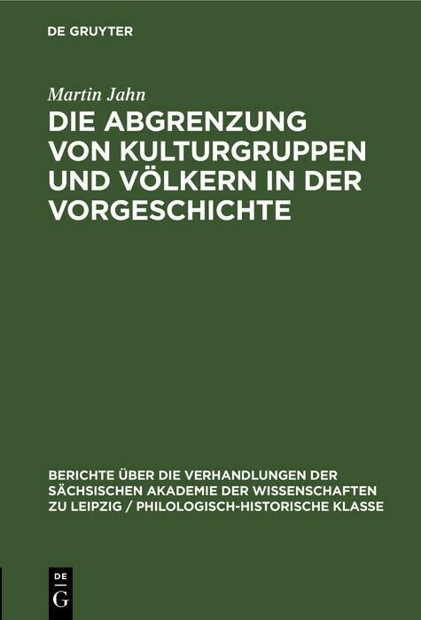 Die Abgrenzung von Kulturgruppen und Völkern in der Vorgeschichte main product photo