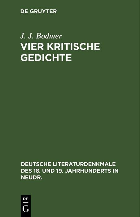 Vier kritische Gedichte main product photo