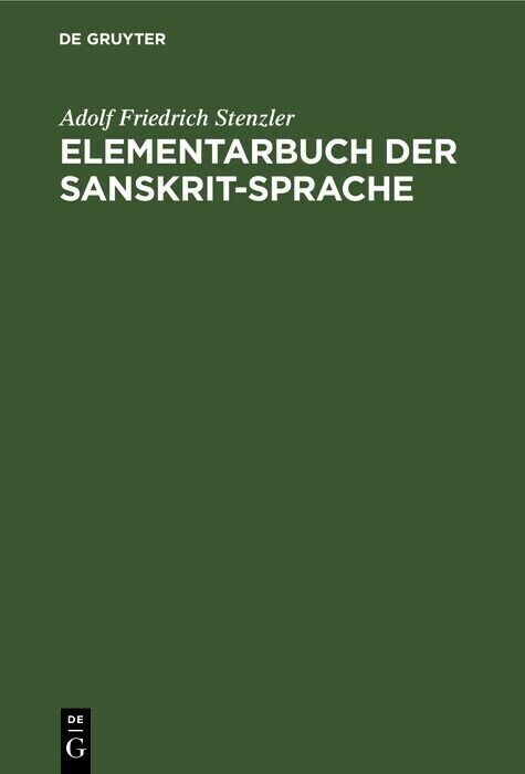 Elementarbuch der Sanskrit-Sprache main product photo