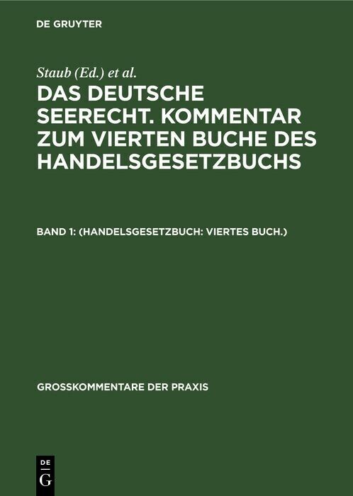 (Handelsgesetzbuch: Viertes Buch.) main product photo