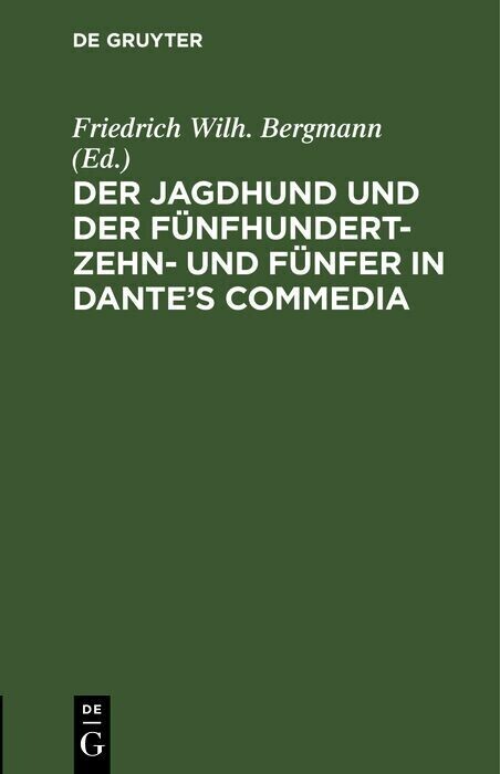 Der Jagdhund und der Fünfhundert-Zehn- und Fünfer in Dante's Commedia main product photo