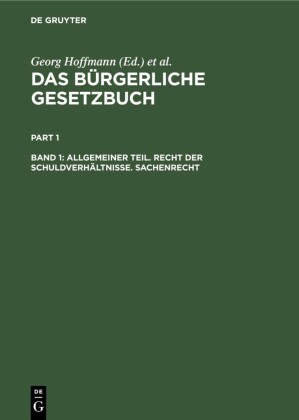 Allgemeiner Teil. Recht der Schuldverhältnisse. Sachenrecht
