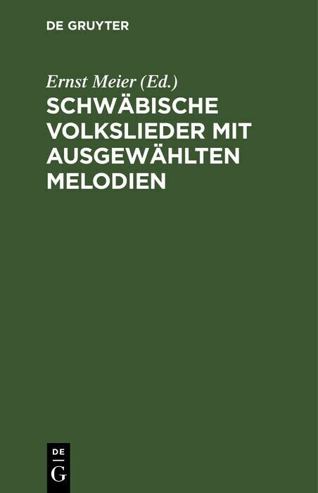 Schwäbische Volkslieder mit ausgewählten Melodien main product photo
