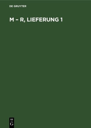 M - R, Lieferung 1