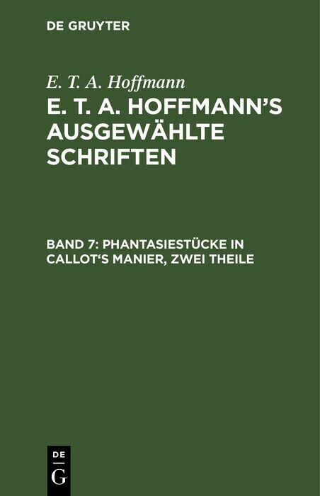 Phantasiestücke in Callot's Manier, zwei Theile main product photo