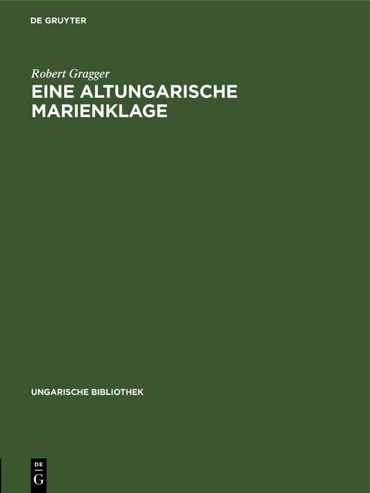 Eine altungarische Marienklage main product photo
