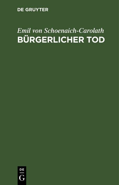 Bürgerlicher Tod main product photo