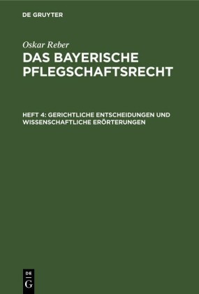 Gerichtliche Entscheidungen und wissenschaftliche Erörterungen