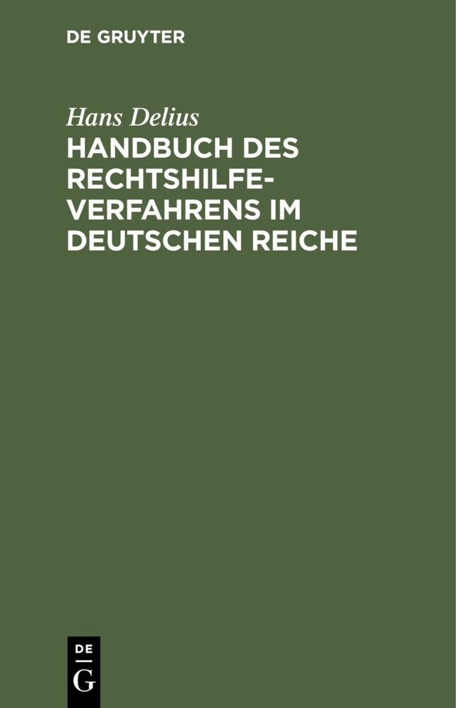 Handbuch des Rechtshilfeverfahrens im Deutschen Reiche main product photo