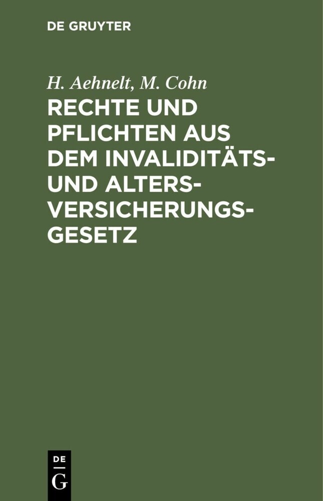 Rechte und Pflichten aus dem Invaliditäts- und Altersversicherungs-Gesetz main product photo