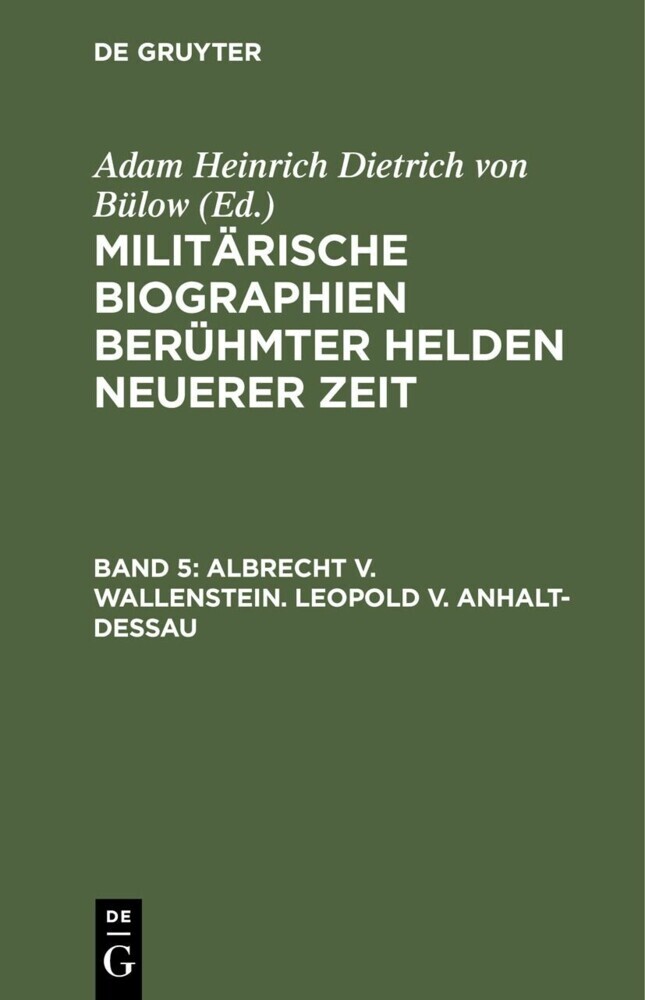 Albrecht v. Wallenstein. Leopold v. Anhalt-Dessau main product photo