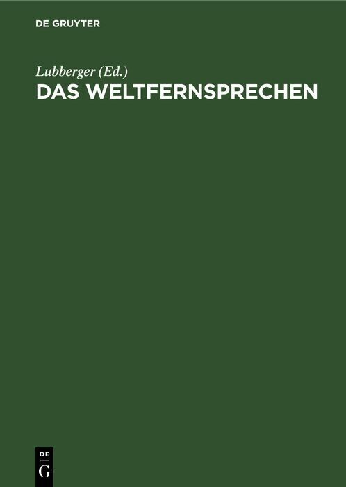 Das Weltfernsprechen main product photo