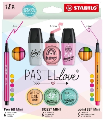 STABILO Mini World 18er Pastel Set