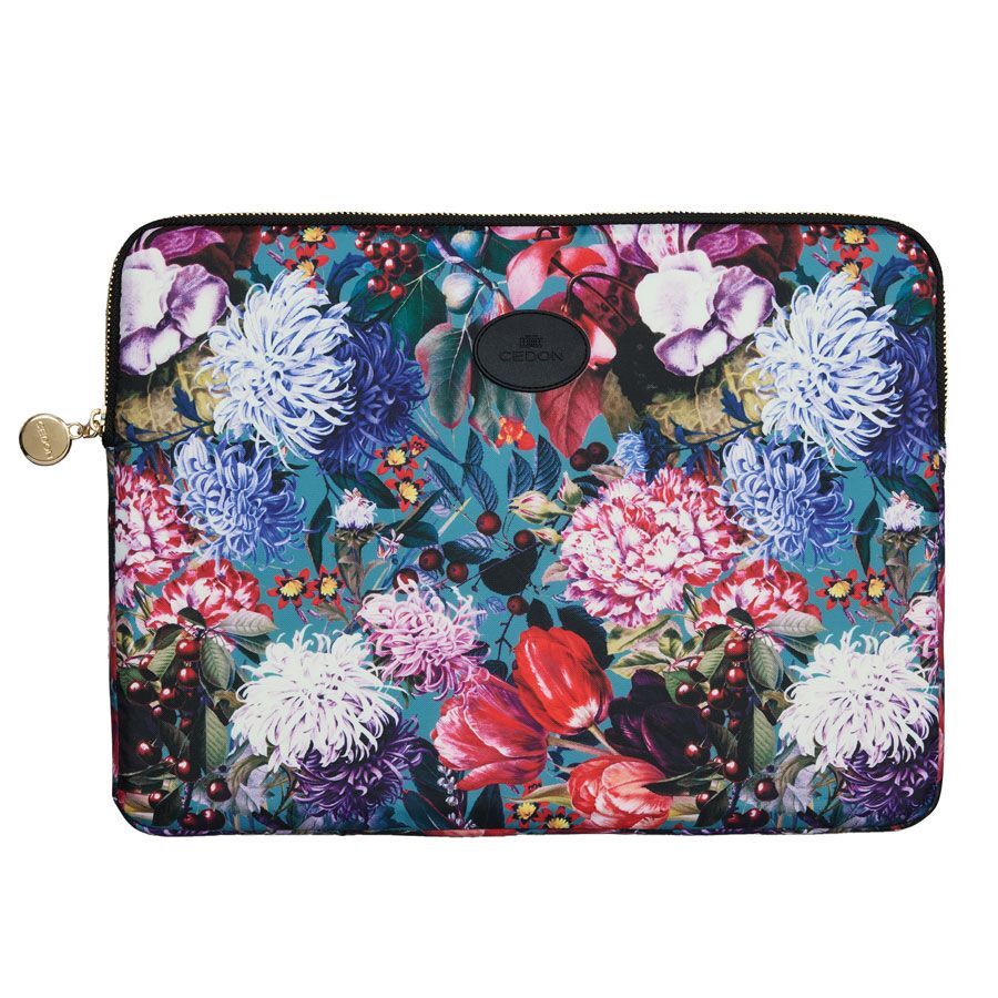 Easy Laptop Case Blumenbouquet petrol main product photo