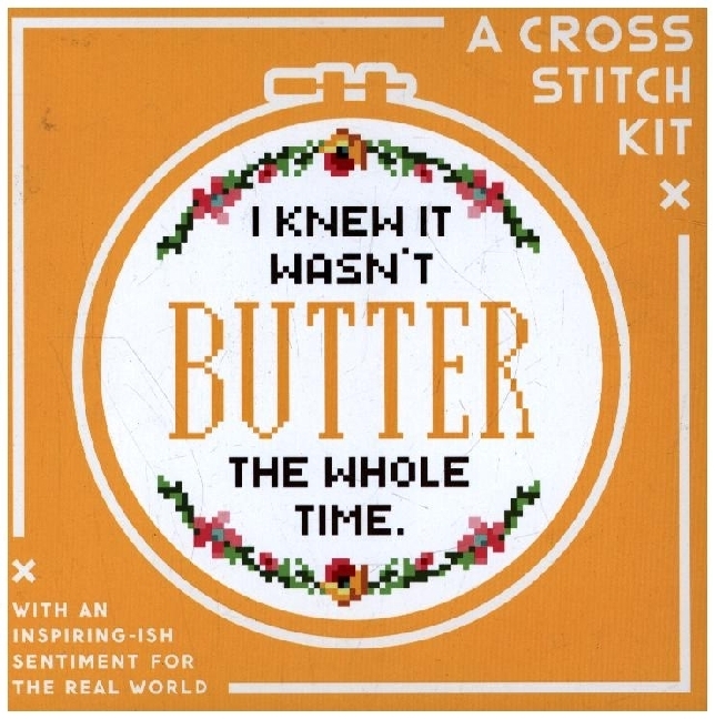 I Knew It Wasn't Butter Cross Stitch Kit main product photo