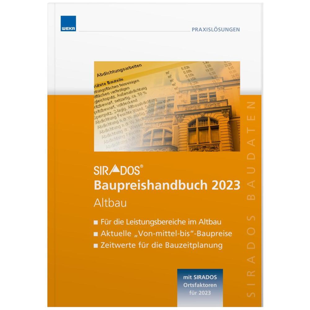 SIRADOS Baupreishandbuch Altbau 2023 main product photo