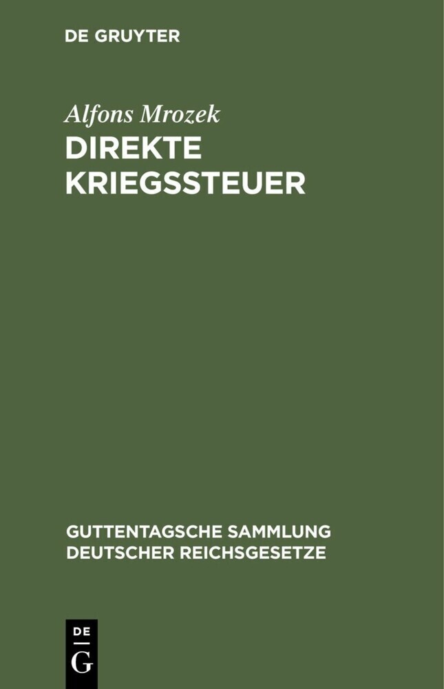 Direkte Kriegssteuer main product photo