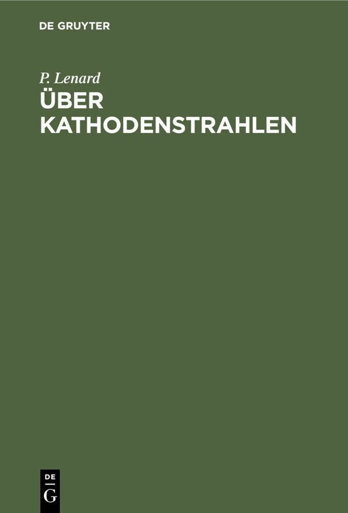 Über Kathodenstrahlen main product photo