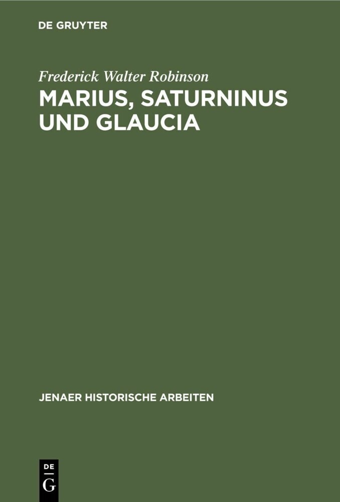 Marius, Saturninus und Glaucia main product photo